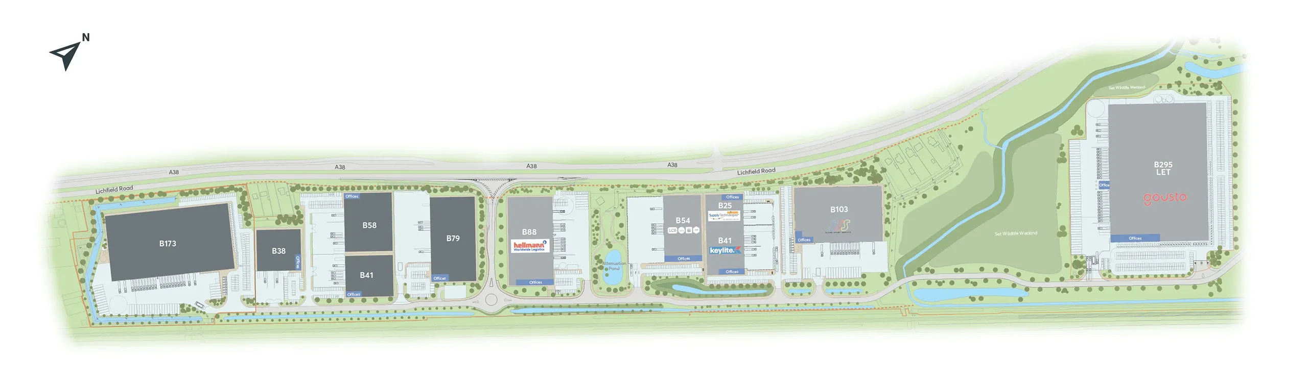 St. Modwen Park Burton site plan