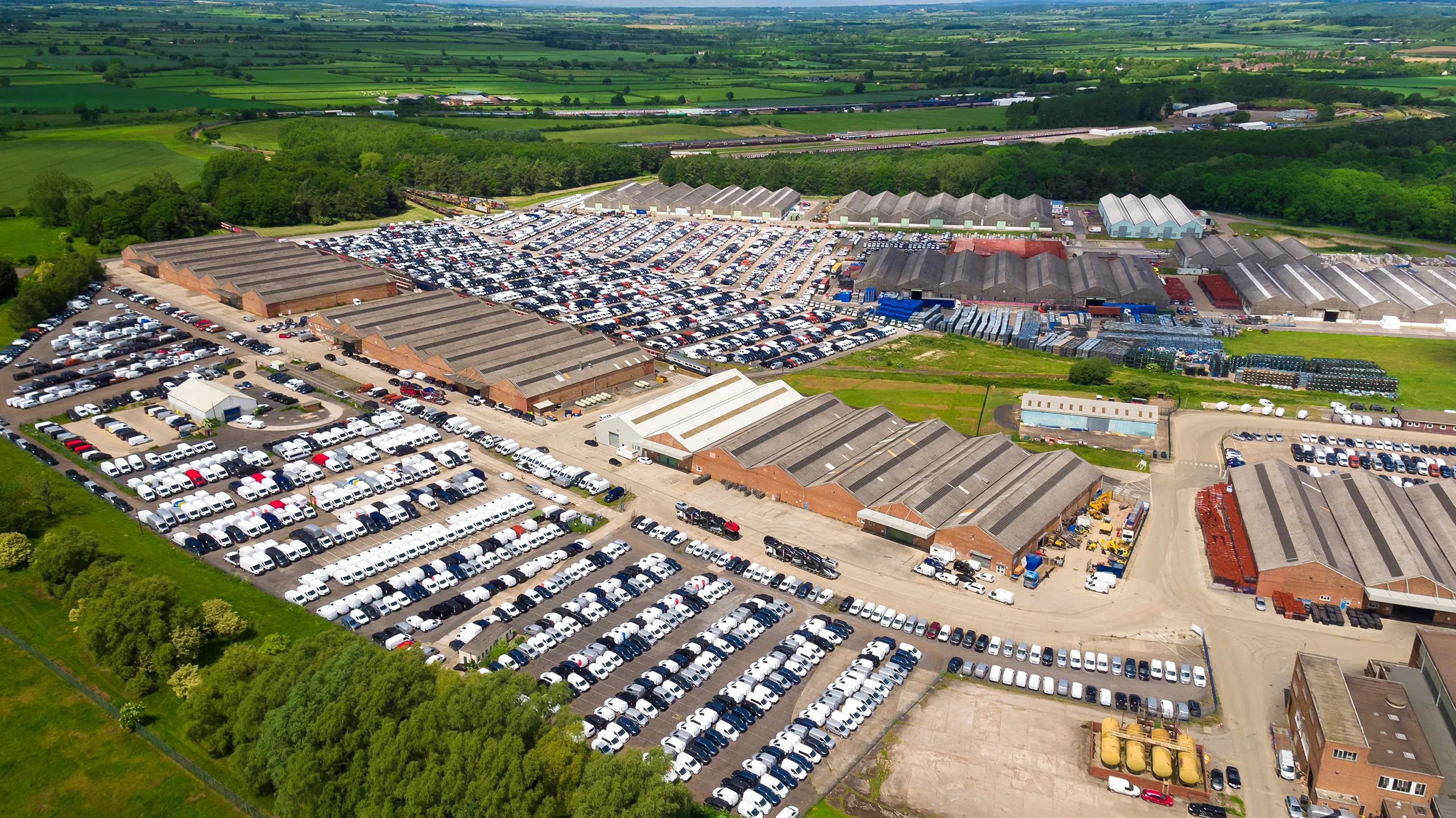 aerial view of business park