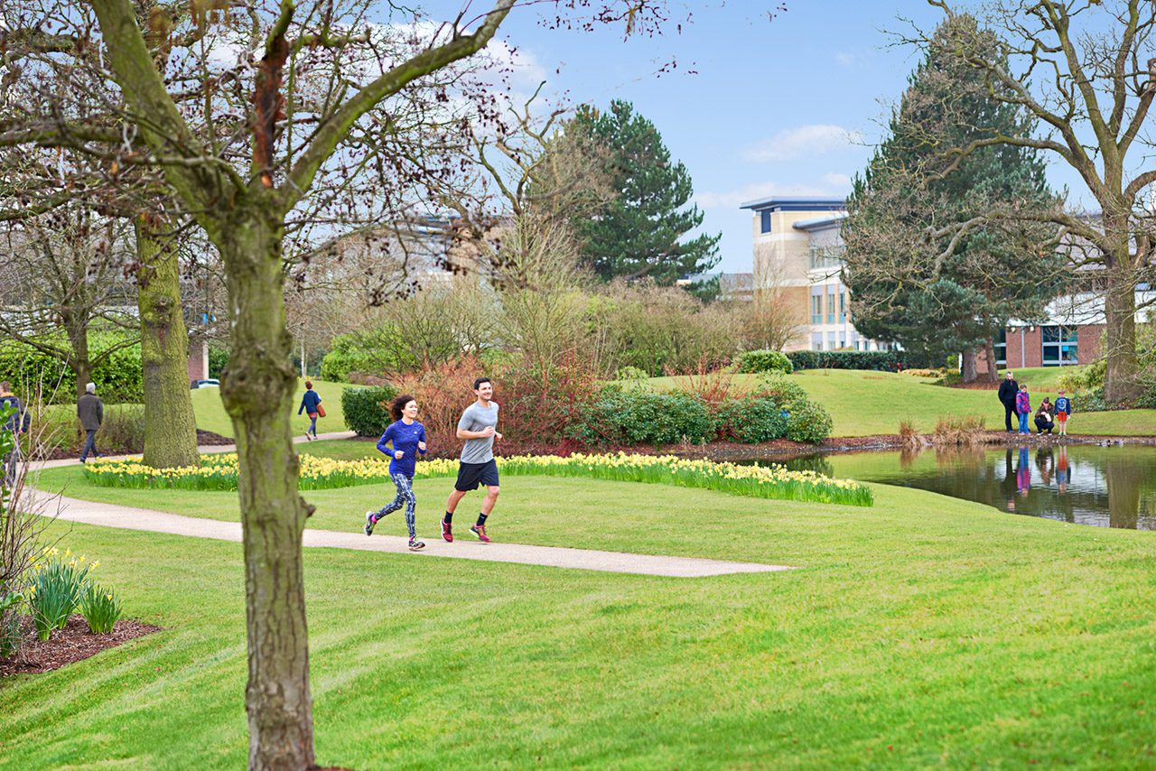Birmingham business park access to green space benefits physical and mental health