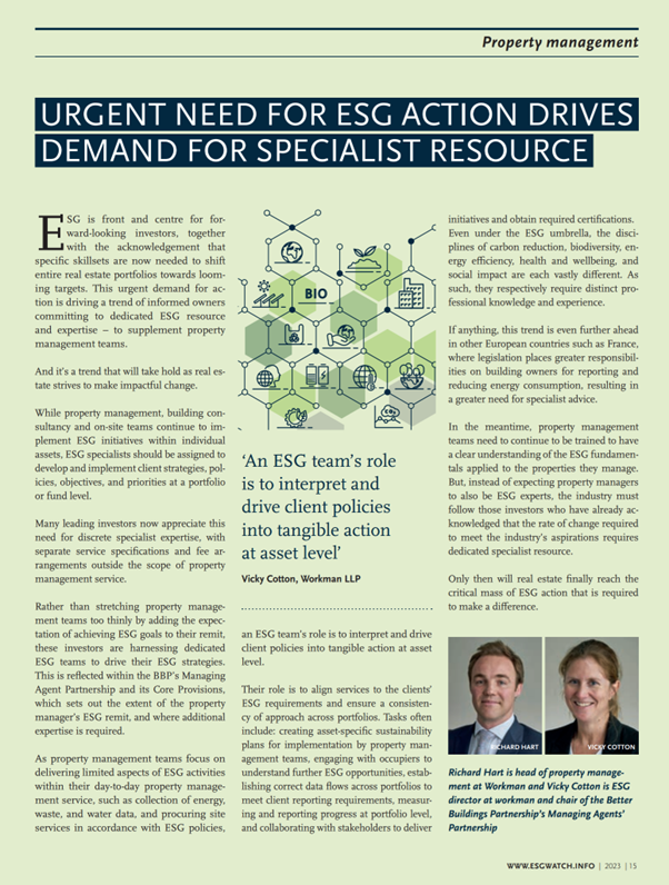 urgent need for ESG action urgent need for ESG action