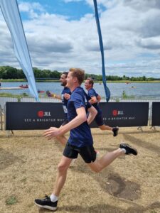 Workman competing in JJL Triathlon event